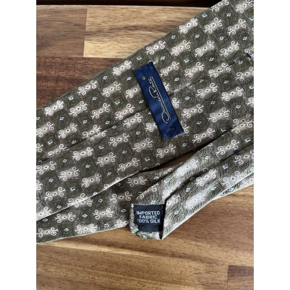Oscar De La Renta Men's 100% Silk Tie USA MADE Old Money Designer Preppy Classic